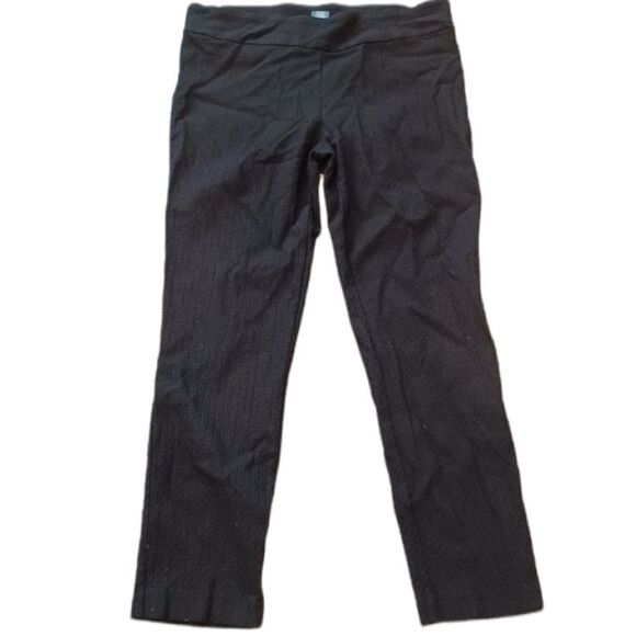 Hilary Radley Womens Size 14 Tummy Control Pants | Black Ponte Pull On Slacks - Picture 1 of 4